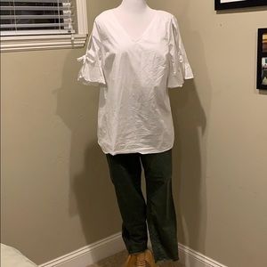 EUC Lane Bryant skinny ankle green pants